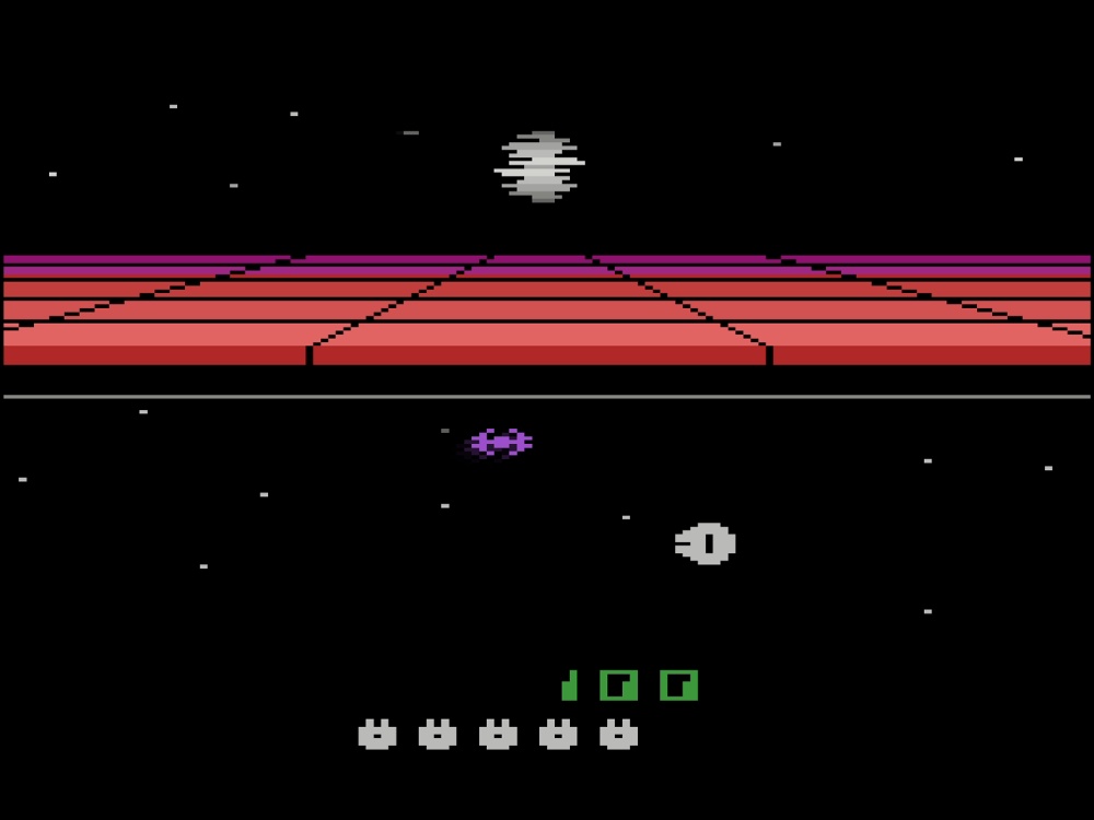 Gameplay of Star Wars Return Of The Jedi Death Star Battle for Atari 2600